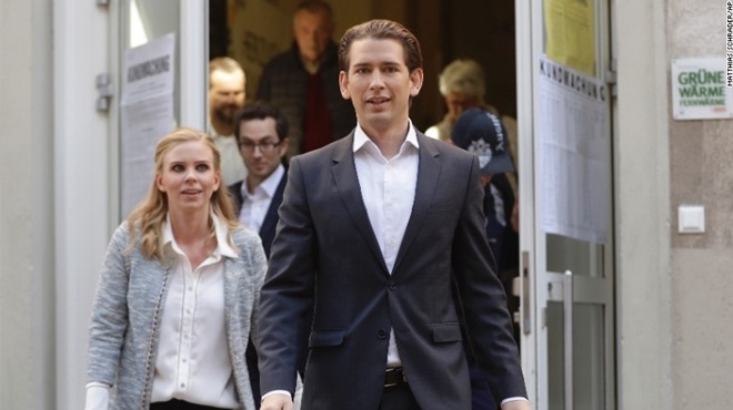   Ông Sebastian Kurz, giữ chức vụ Ngoại trưởng Áo khi mới 27 tuổi