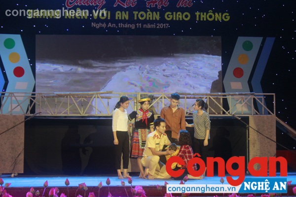 Tiểu phẩm tham dự của đội Công an tỉnh được BGK, BTC đánh gia cao về chất lượng và hình thức thể hiện