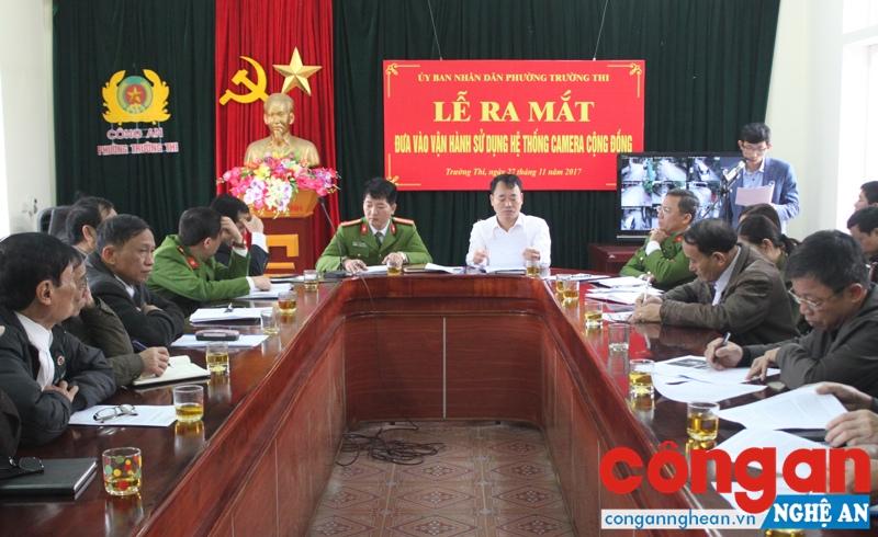 Phường Trường Thi đưa vào vận hành sử dụng hệ thống camera cộng đồng