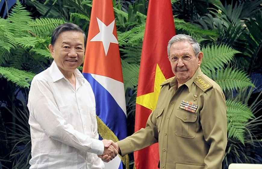 Chủ tịch Cuba Raúl Castro tiếp Bộ trưởng Tô Lâm