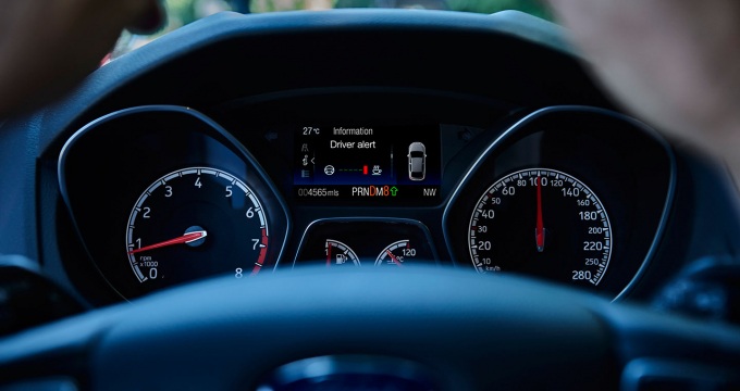 Hệ thống cảnh báo của Ford hiển thị biểu tượng một ly cà phê để nhắc nhở người lái nên dừng lại và nghỉ ngơi