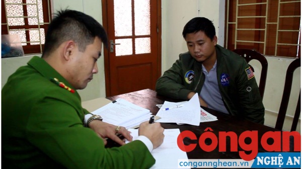 Đối tượng Nguyễn Văn Tới tại Cơ quan Công an