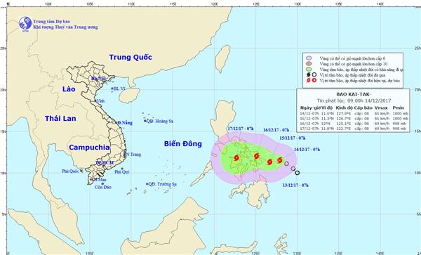 Bão Kai-tak tiến gần Biển Đông; miền Bắc rét đậm, rét hại