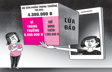 Cảnh giác với chiêu lừa trúng thưởng mua sắm
