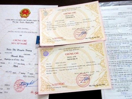 Chỉ sử dụng mẫu chứng chỉ ngoại ngữ do Bộ GD&ĐT ban hành