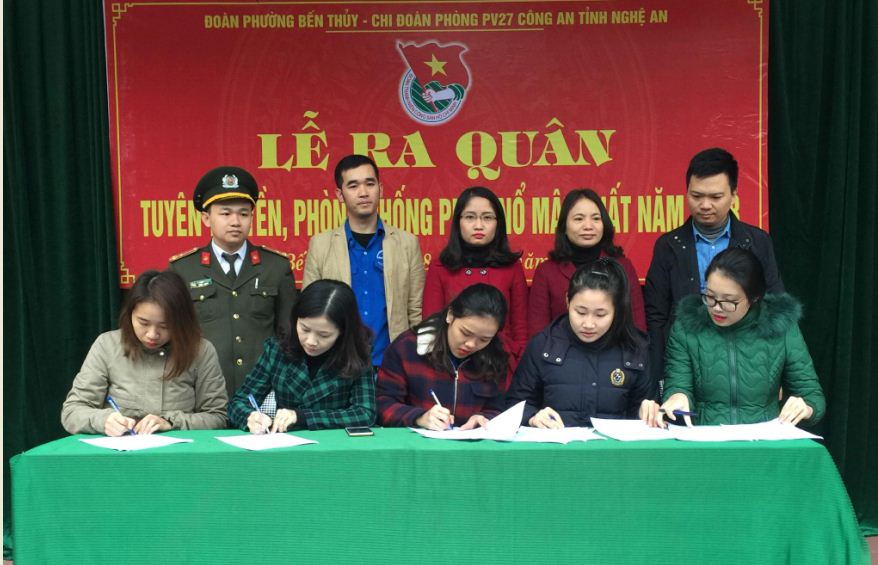 Ra quân tuyên truyền phòng chống pháo nổ Xuân Mậu Tuất 2018