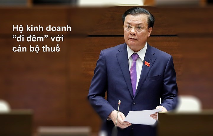 Trả lời chất vấn của đại biểu Nguyễn Mạnh Cường (đoàn Quảng Bình), tại Kỳ họp thứ 4, Bộ trưởng Bộ Tài chính Đinh Tiến Dũng dẫn một khảo sát cho thấy năm 2015 có đến 63% hộ kinh doanh “đi đêm” với cán bộ thuế. Năm 2016 vừa qua đánh giá lại thêm bước nữa còn 31%. Tuy nhiên, cũng có ý kiến đề nghị làm rõ cơ sở của con số này.