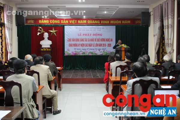 Phát động cuộc vận động sáng tác ca khúc về quê hương Nghệ An
