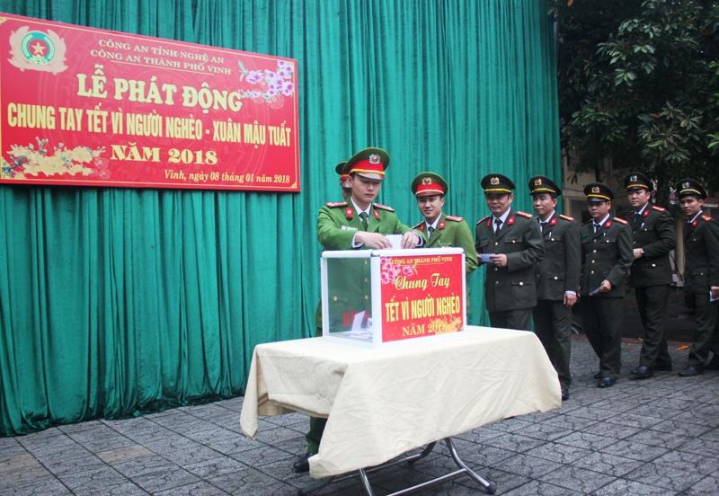 Buổi lễ phát động tại Công an Thành phố Vinh