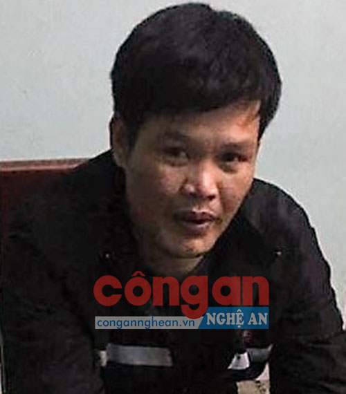 Đối tượng Lê Hữu Hiếu tại cơ quan Công an
