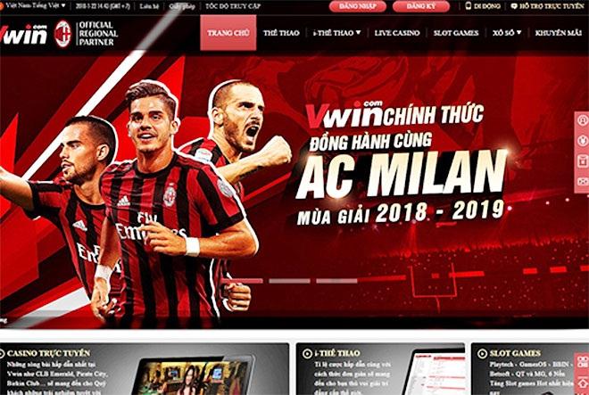 Trang web Vwin.com. 