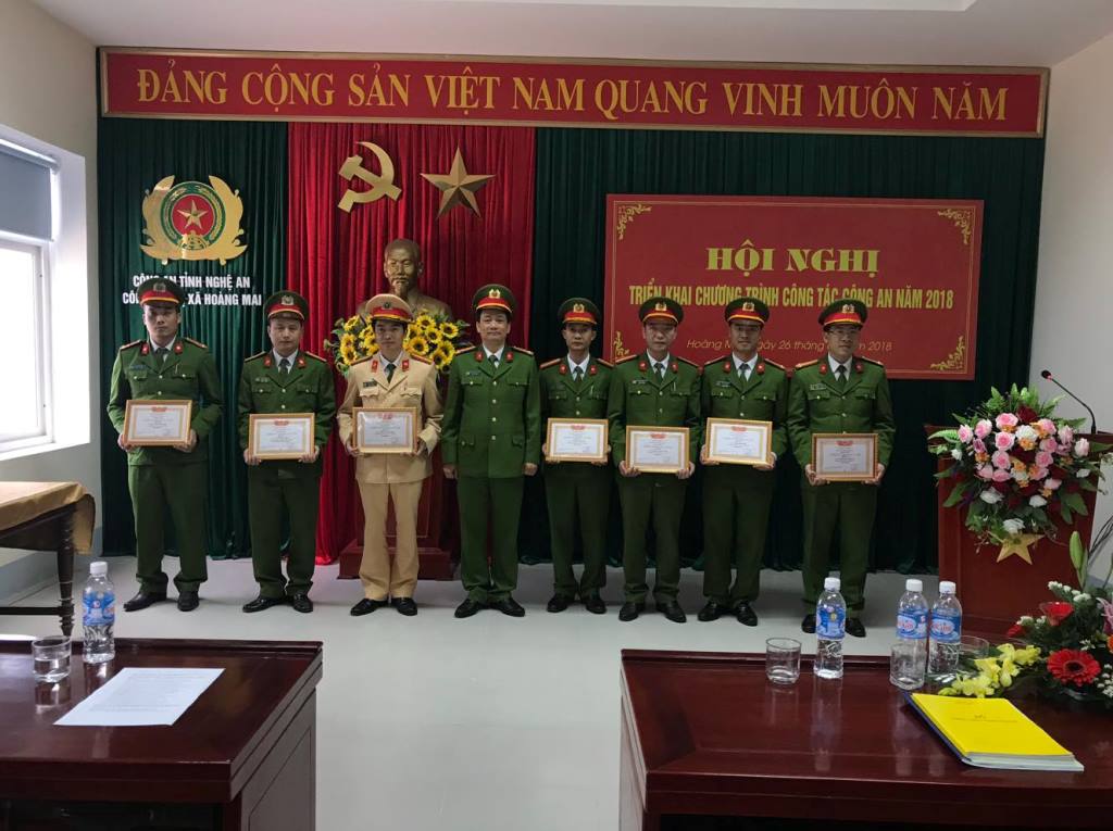 Công an thị xã Hoàng Mai triển khai chương trình công tác năm