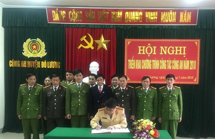 Công an huyện Đô Lương: Triển khai chương trình công tác năm 2018