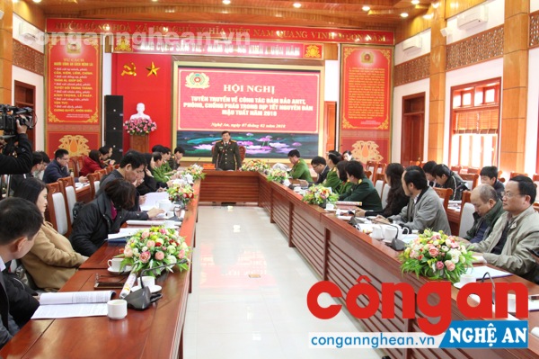Hội nghị Tuyên truyền về công tác đảm bảo ANTT và phòng, chống pháo nổ Tết