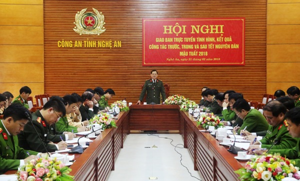 Hội nghị giao ban trực tuyến tình hình, kết quả công tác trước, trong và sau Tết Nguyên đán Mậu Tuất 2018