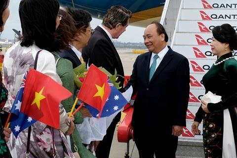 Thủ tướng đến thành phố Sydney, dự Hội nghị ASEAN-Australia