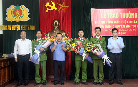 Trao thưởng cho Ban chuyên án 318H