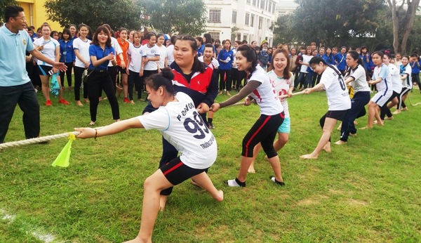 Hơn 100 sinh viên Lào tham gia 'Ngày hội đoàn viên' tại Trường CĐ SP Nghệ An
