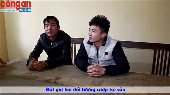 CA TX. Cửa Lò: Bắt giữ 2 đối tượng cướp tài sản
