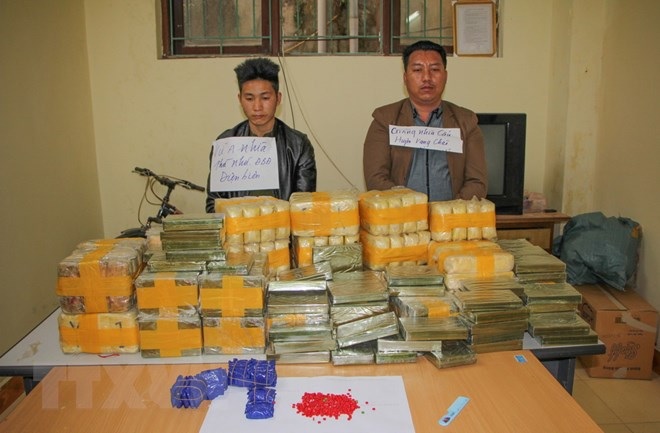 Điện Biên phá vụ vận chuyển 135 bánh heroin, 500.000 viên ma túy