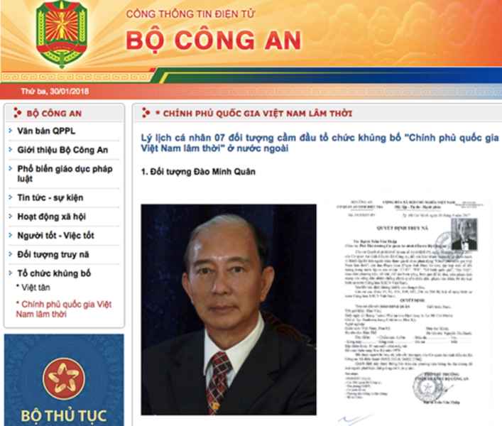 Vạch mặt hoạt động của tổ chức khủng bố 'Chính phủ quốc gia Việt Nam lâm thời'