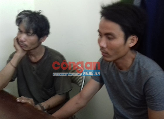 2 đối tượng Lương Văn Thén và Nguyễn Văn Vi, tại cơ quan điều tra