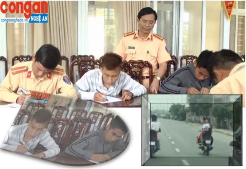 Xử phạt nhóm thanh niên chở 'gái xinh' cản trở giao thông