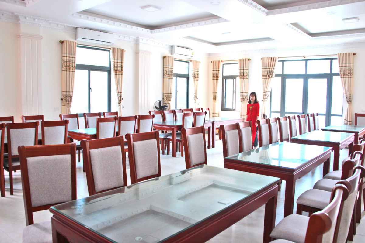 Phòng họp, hội nghị, sinh hoạt tập thể rộng rãi, hiện đại