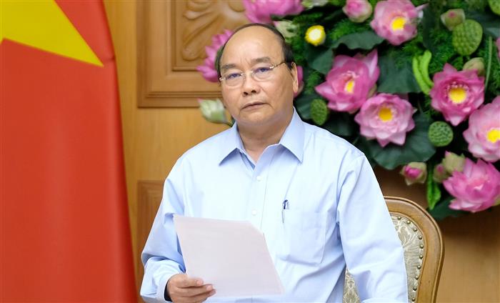Thủ tướng Nguyễn Xuân Phúc phát biểu tại phiên họp. Ảnh: VGP/Quang Hiếu