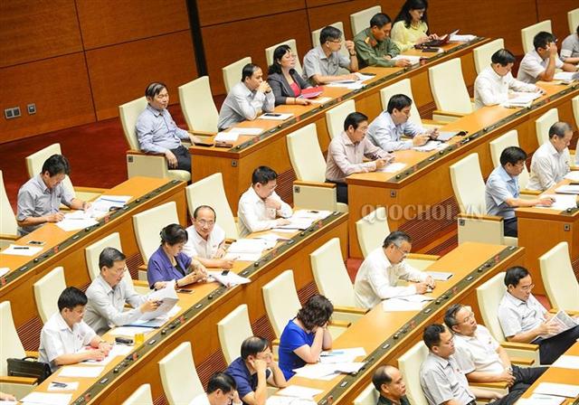 Các đại biểu Quốc hội nghe Báo cáo thẩm tra