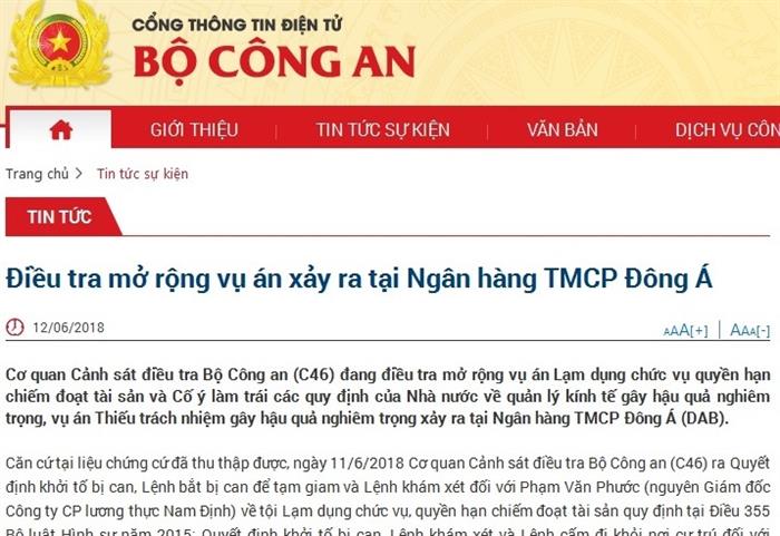 Tin mới nhất về đại án Ngân hàng Đông Á