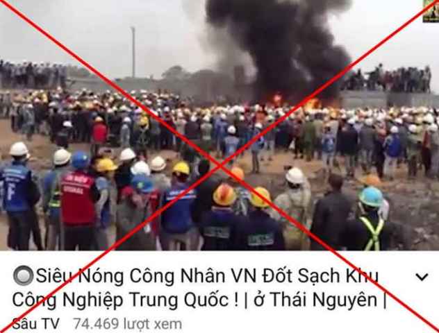 Điều tra đối tượng tung tin bịa đặt 'công nhân Việt Nam đốt khu công nghiệp Trung Quốc'