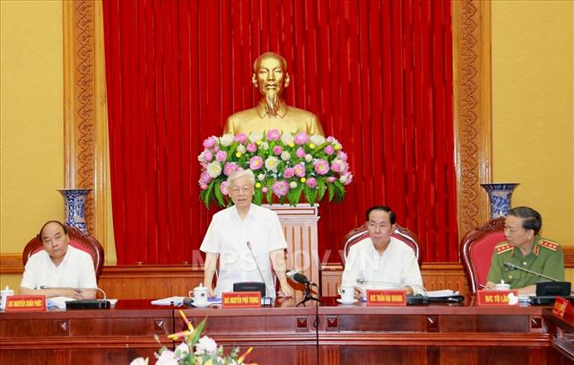 Tổng Bí thư Nguyễn Phú Trọng phát biểu tại Hội nghị.