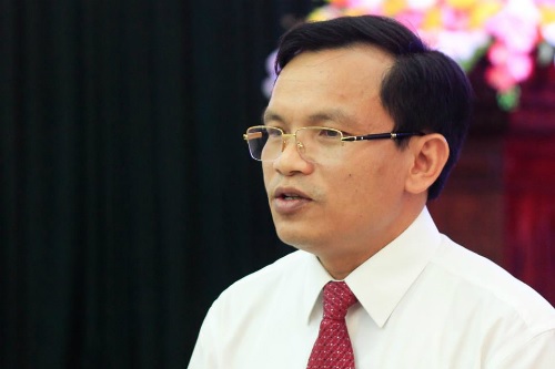 Cục trưởng Quản lý chất lượng Mai Văn Trinh thông tin về quy trình chấm thi trong buổi họp kết thúc kỳ thi THPT quốc gia ngày 27/6