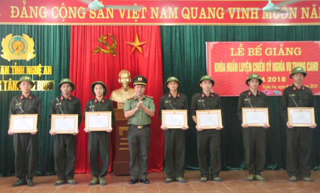 Bế giảng khóa huấn luyện chiến sỹ nghĩa vụ trong CAND năm 2018