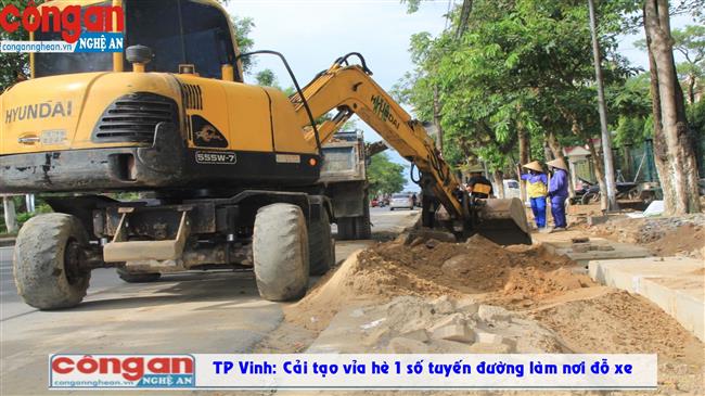 TP Vinh: Cải tạo vỉa hè 1 số tuyến đường làm nơi đỗ xe