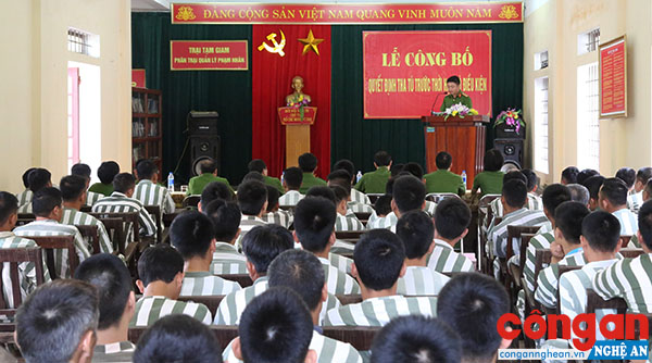 Toàn cảnh Lễ Công bố quyết định tha tù trước thời hạn có điều kiện