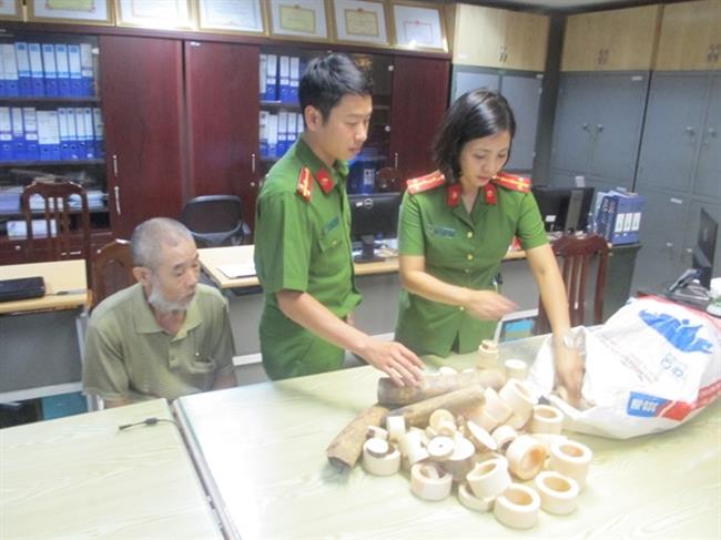 Bắt 2 đối tượng cùng 179 kg ngà voi