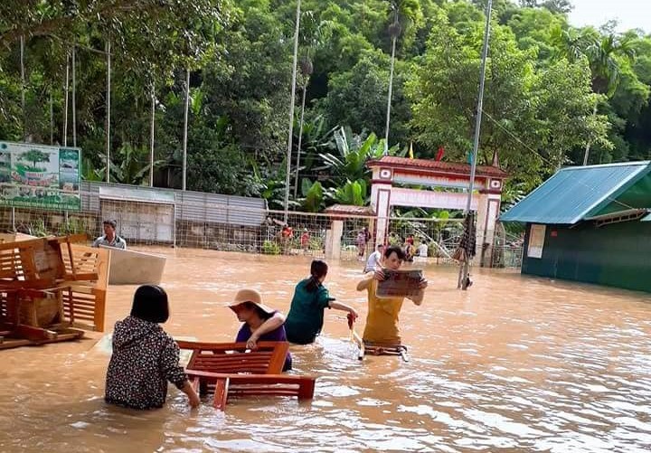 Đợt xả lũ ngày 30/7/2018 khiến huyện Con Cuông thiệt hại nặng nề