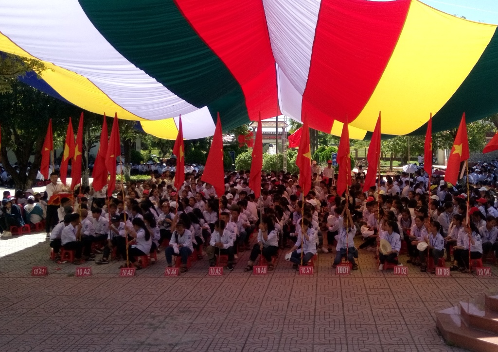 Buổi lễ diễn ra ngay sau lễ khai giảng đầu năm học mới