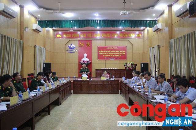 Kiểm tra công tác giáo dục quốc phòng và an ninh tại Sở GD&ĐT Nghệ An