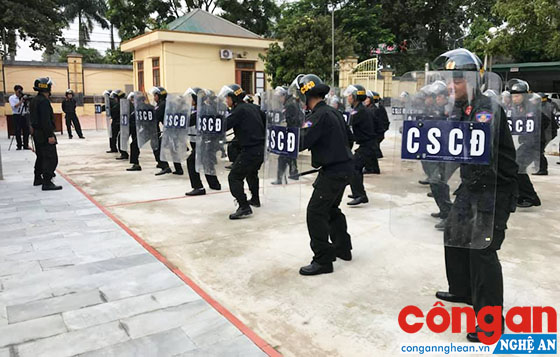 Ra quân huấn luyện nghiệp vụ cho chiến sỹ Cảnh sát Cơ động