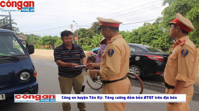 Công an huyện Tân Kỳ: Tăng cường đảm bảo ATGT trên địa bàn