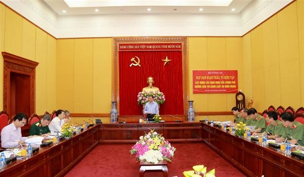 Bộ Công an họp Ban soạn thảo, Tổ biên tập xây dựng các văn bản hướng dẫn thi hành Luật An ninh mạng