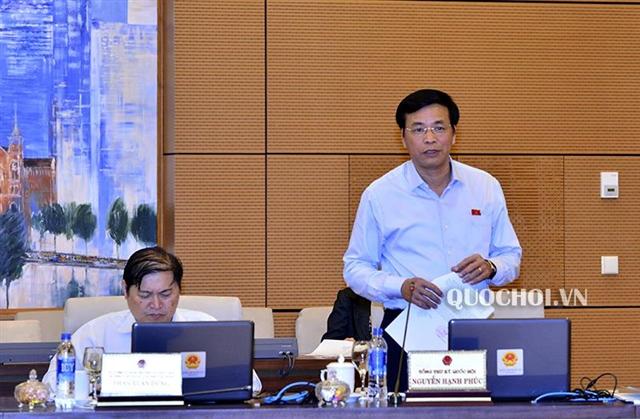 Tổng Thư ký, Chủ nhiệm Văn phòng Quốc hội báo cáo một số vấn đề
