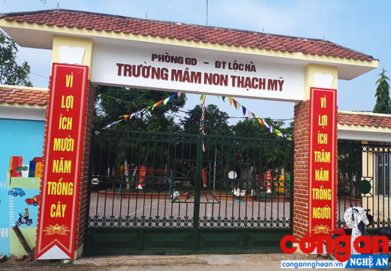 Trường Mầm non xã Thạch Mỹ - nơi phụ huynh “tố” thu nhiều khoản trái quy định