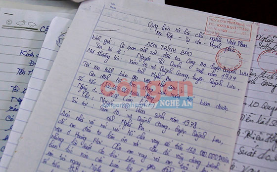 Đơn tố cáo của người dân