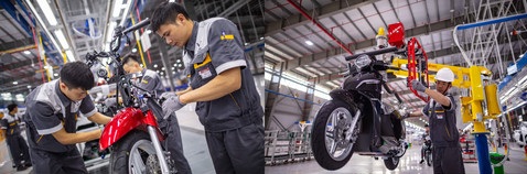 Dây chuyền lắp ráp được kết nối với nhau thông qua hệ thống máy chủ trung tâm