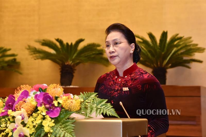Chủ tịch Quốc hội Nguyễn Thị Kim Ngân phát biểu bế mạc kỳ họp