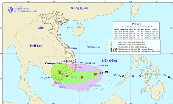 Công điện về việc ứng phó với bão số 9